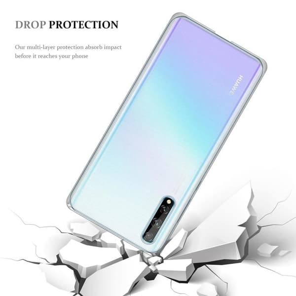 Transparent stötsäker silikonfodral för Huawei P SMART S Vit