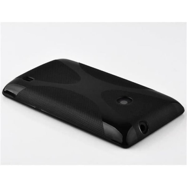 Nokia Lumia X Fodral - CADORABO - X-Line - Smal - Jet Black - Silikon TPU Kolsvart