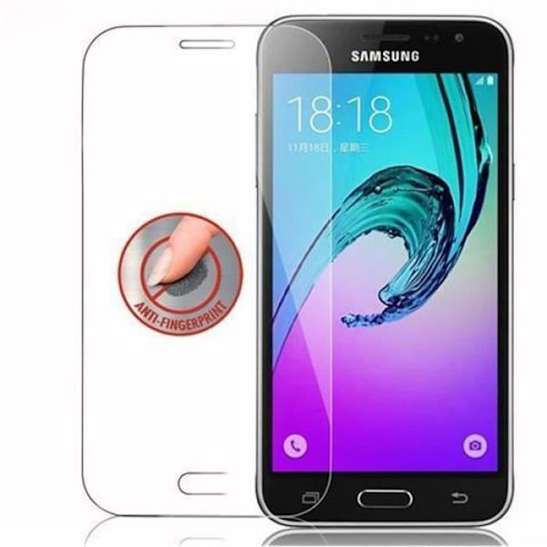 Cadorabo skärmskydd för Samsung Galaxy J3 (5) - 2015 modell 0,3 mm rundade hörn HÖG TRANSPARENS härdat glas Transparent