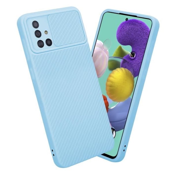 Hus för Samsung Galaxy A51 4G - CADORABO - Silikon TPU-skal - Skydd för Kameran - Ljusblå Ljusblå
