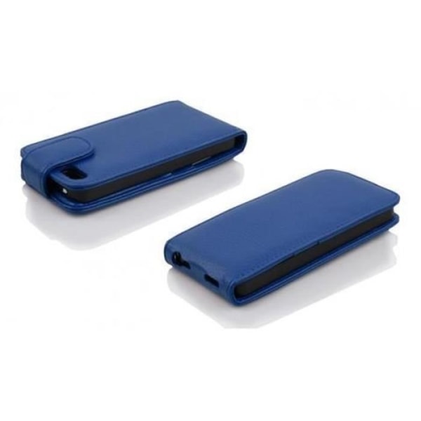 Cadorabo Apple iPhone 5C Fodral DESIGN FLIP Stil Fodral Fodral Fodral konstläder Struktur HEMLIG BLÅ
