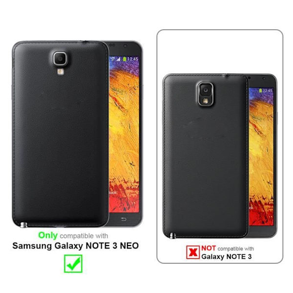 Fodral till Samsung Galaxy NOTE 3 NEO i BRUNT CAPPUCINO Cover Skyddsstativ funktion
