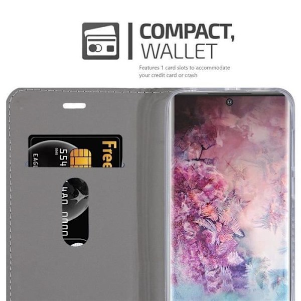 Coque portefeuille - CADORABO - Samsung Galaxy NOTE 10 PLUS - Similicuir - Grå - Jeansdesign Grå