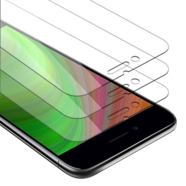 Cadorabo 3x skyddsglas för Apple iPhone 7 / 7S / 8 / SE 2020 i HÖGT TRANSPARENT härdat härdat skärmskyddsglas Transparent