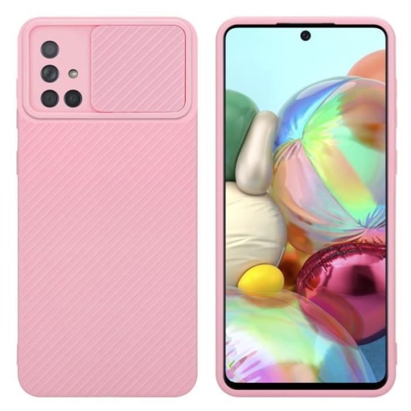 Skal till Samsung Galaxy A71 4G Fodral i Candy Pink Fodral Skal Silikon TPU och kameraskydd