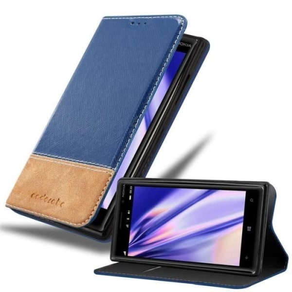 Coque portefeuille - CADORABO - Nokia Lumia 930 - Syntetiskt läder - Brun - Osynlig magnetisk stängning kastanj