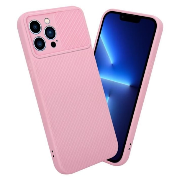 Hölster för iPhone 13 PRO MAX - CADORABO - Sockerrosa - Silicone TPU - Skydd för Kamera - Mjuk Godisrosa