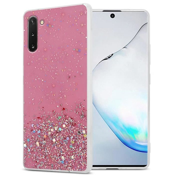 Coque - CADORABO - Samsung Galaxy NOTE 10 - Rosa - Pailletter - Silikon TPU Skydd Rosa