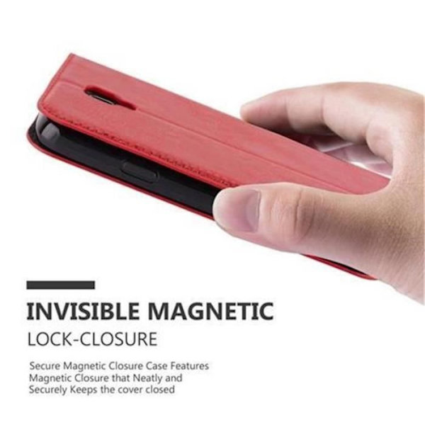 Samsung Galaxy S4 ACTIVE-fodral i APPLE RED från Cadorabo (INVISIBLE MAGNETIC CLOSURE Design) Fullt skyddsfodral
