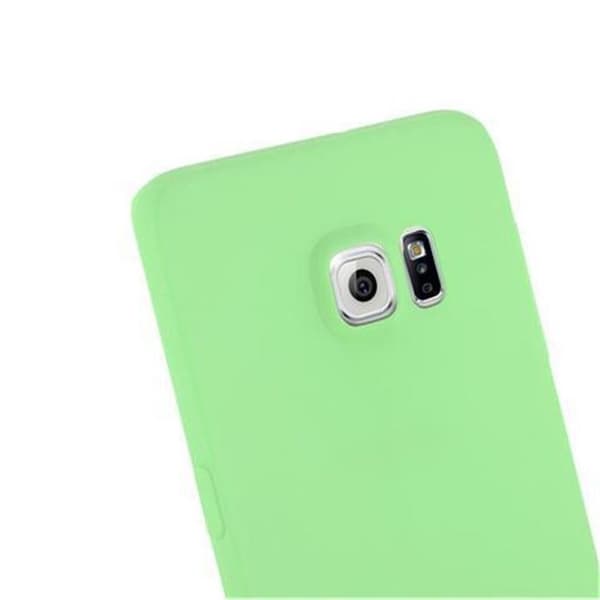 Skyddsfodral för Samsung Galaxy S6 EDGE CANDY GRÖN PASTELL Stötabsorberande Silikon Grön