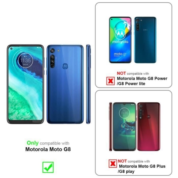 Cadorabo helskärmsskyddsfilm för Motorola Moto G8 härdat härdat skärmskyddsglas