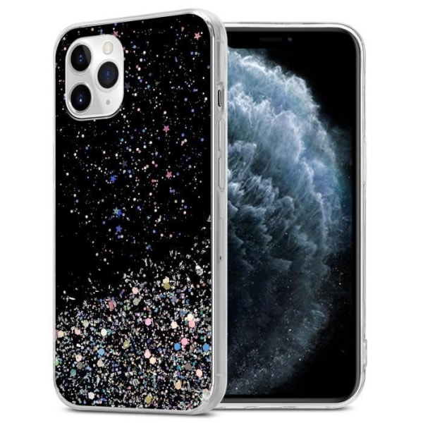 Coque - CADORABO - iPhone 11 - Svart - Glittrar - Skydd i silikon TPU Svart