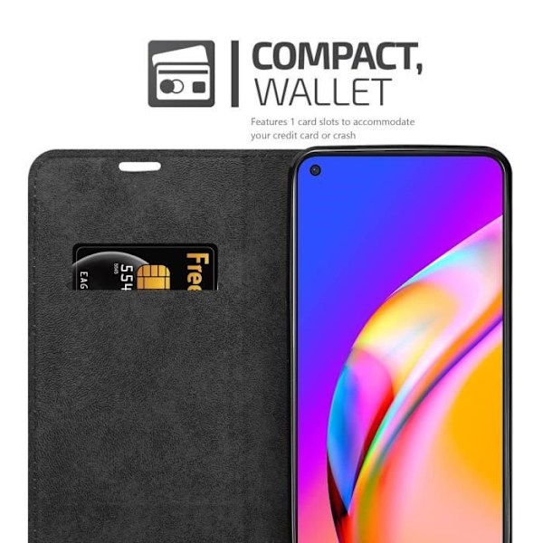 Fodral för Oppo A94 5G i NIGHT BLACK Cadorabo Cover Protection magnetisk stängning NATTSVART