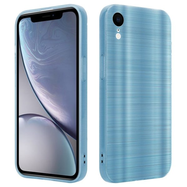 Fodral för Apple iPhone XR Fodral i borstat turkos fodral i flexibel TPU silikon kameraskydd Grön