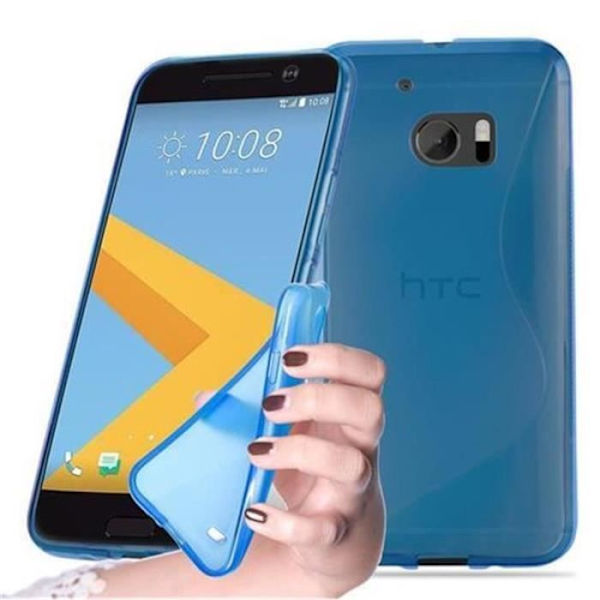 HTC 10 Fodral CELESTIAL BLUE Cadorabo DESIGN S Gel TPU Silikonskydd Fodral Skydd Ultra Slim Bumper Himmelsk blå