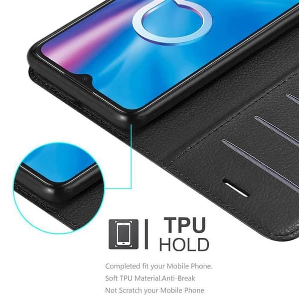 Etui för Alcatel 1S 2020 i JET BLACK Svart
