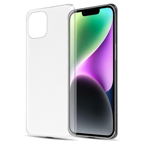 Transparent stötsäker silikonfodral för iPhone 14 PLUS Vit
