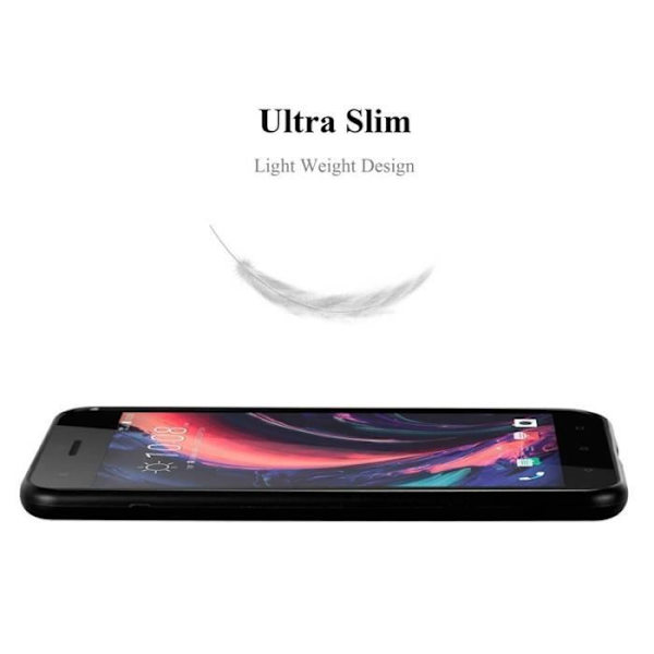 Cadorabo Fodral fungerar med HTC Desire 10 PRO i METALLIC BLACK - Stötsäker och reptålig TPU silikonskydd - Ultra Slim