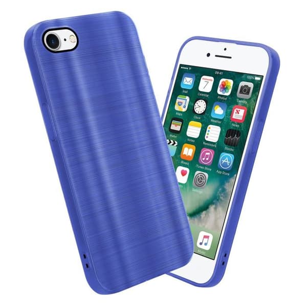 Skyddsfodral för iPhone 7 / 7S / 8 / SE 2020 Borstad Lila Kamera Violett