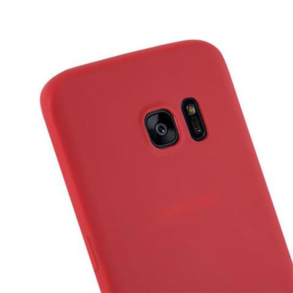 Skyddsskal för Samsung Galaxy S7 EDGE CANDY RÖD Stötsäker Silikon Röd