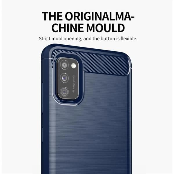 Skal för Samsung Galaxy A41 BORSTAD BLÅ Kolfiberdesign Blå