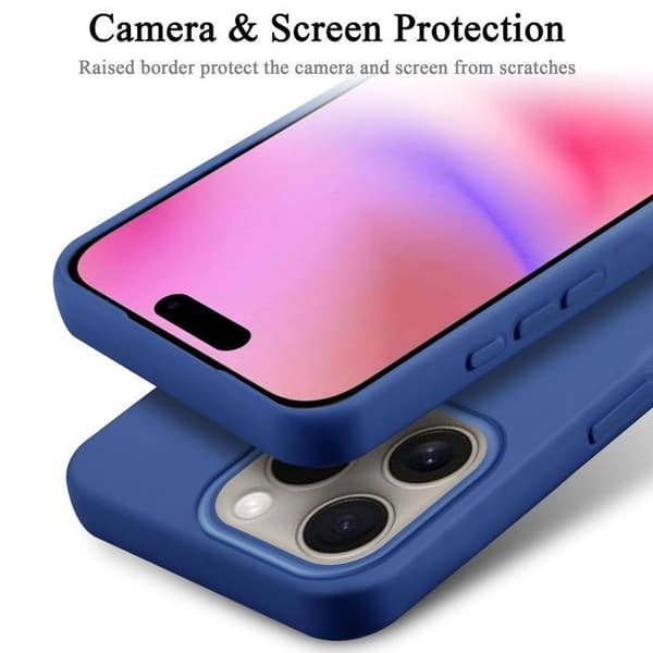 Skal för iPhone 16 PRO Stötabsorberande i LIQUID BLUE Blå