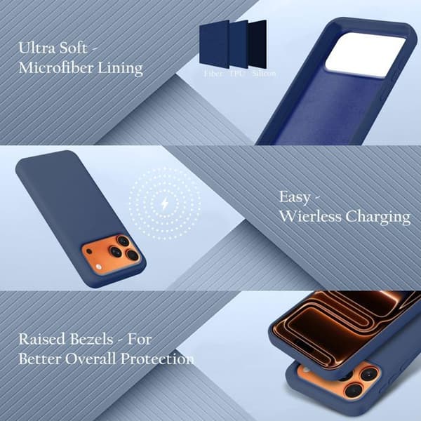 Skal för iPhone 17 PRO MAX Stötabsorberande i LIQUID BLUE Blå