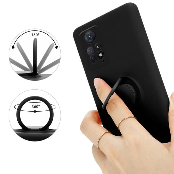 Skyddsfodral för Xiaomi RedMi NOTE 11 PRO 4G / 5G i LIQUID BLACK Stötskydd Svart