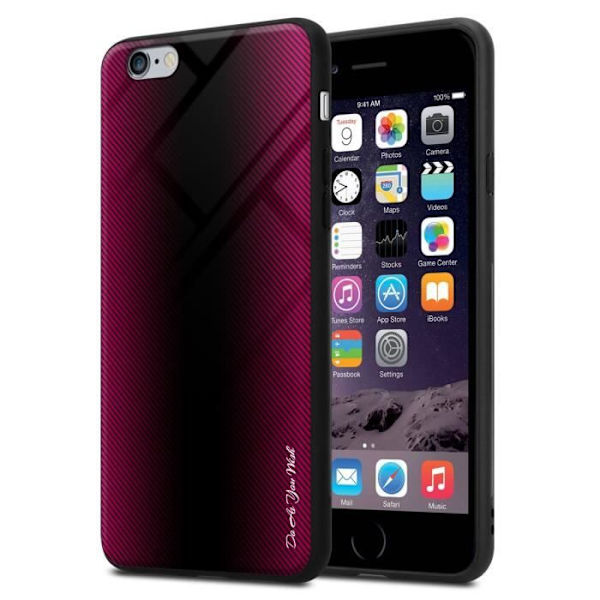 Fodral för Apple iPhone 6 PLUS / 6S PLUS Skal i ROSE CRAMIN Fodral Skydd i härdat glas och TPU silikon Rosa