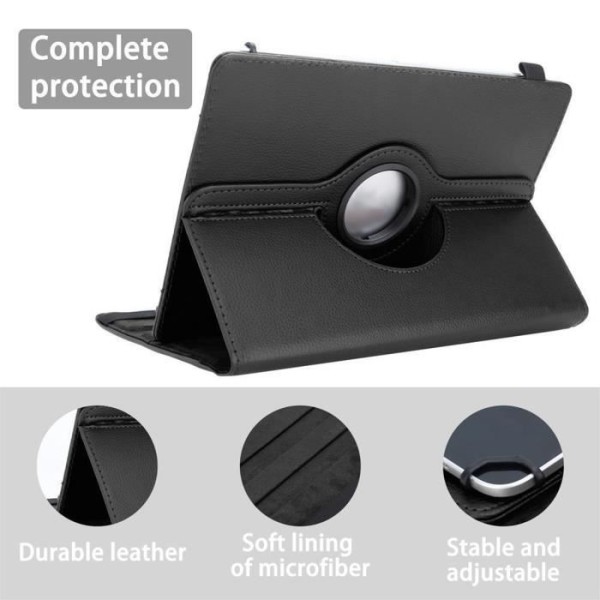 Cadorabo Tablet Case för LG G Pad F2 (8,0 Zoll) i SVART 360 graders skyddsfodral Stativ i konstläder