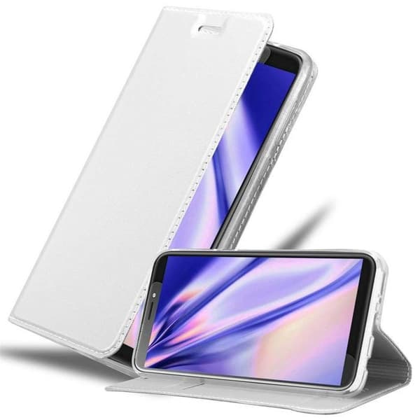Flipfodral för HTC Desire 12 PLUS Fodral i KLASSISK SILVER Plånbok Stötsäker Grå