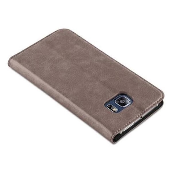 Samsung Galaxy S6 EDGE Fodral i KAFFEBRUN från Cadorabo (INVISIBLE MAGNETIC CLASP Design) Fullt skyddsfodral med