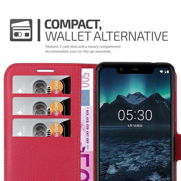 Fodral för Nokia 5.1 i KIRSCHRÖD Röd