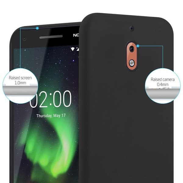 Skyddsfodral för Nokia 2.1 CANDY SVART Stötabsorberande Silikon Svart