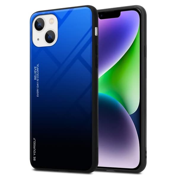 iPhone 14 PLUS Fodral i BLÅ - SVART Stötskydd Bicolor design Svart