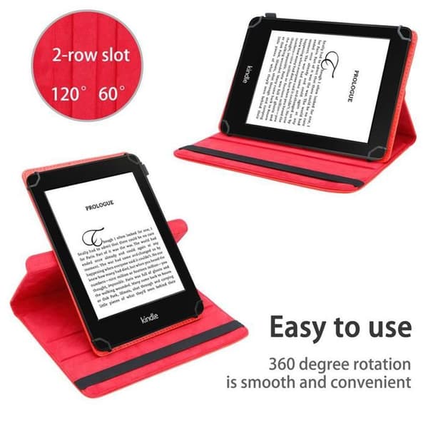 Fodral för Kindle Paperwhite 2015 (7:e gen.) Skydd i RÖD 360 graders skydd Röd
