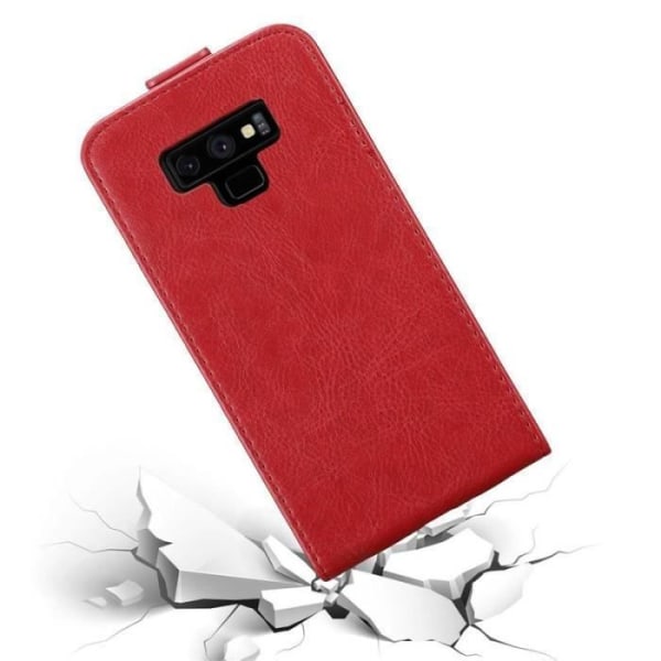 Cadorabo Fodral till Samsung Galaxy NOTE 9 - i rött - Flip Style Skyddsfodral med magnetlås