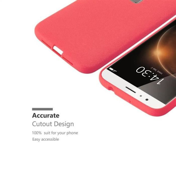 Cadorabo Fodral fungerar med Huawei G7 PLUS - G8 - GX8 i FROST RED - Stötsäker och reptålig TPU silikonskydd - Ultratunt