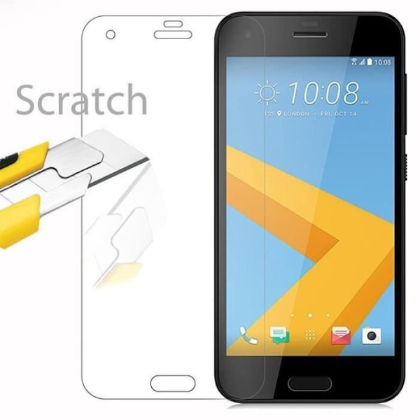 Cadorabo härdat glas HTC ONE A9S skärmskyddsfilm härdat skydd för display HÖG TRANSPARENS