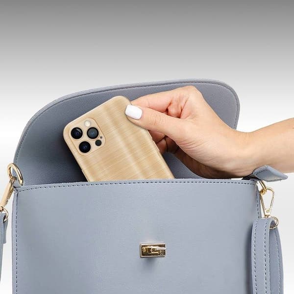 iPhone 12 PRO MAX Fodral Borstad Guld Kameraskydd Gul