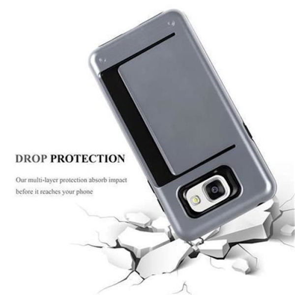 Cadorabo Fodral för Samsung Galaxy A5 2016 (6), SILVER ARMOR Design HYBRID TPU Gel Silicon Hårt fodral