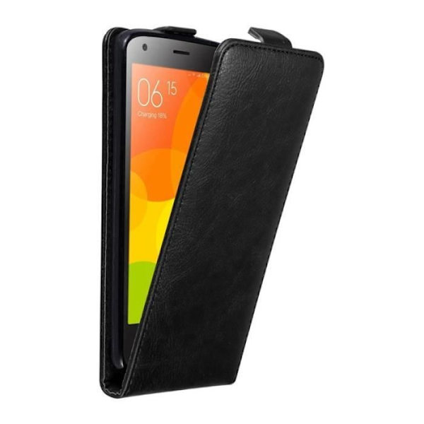 Flip-fodral - CADORABO - Xiaomi Mi 2 - Läderimitation - Svart - Magnetisk stängning Svart