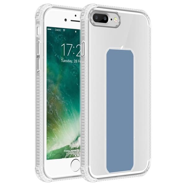Skal för iPhone 7 PLUS / 7S PLUS / 8 PLUS LJUST BLÅ med stöd och ställfunktion Blå