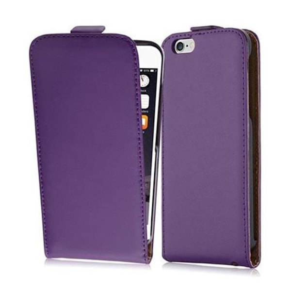 Mobilskal för Apple iPhone 6 / 6S i ORKIDÉ VIOLETT, Fodral Etui Skydd Flip i slätt konstläder Plånbok Lila