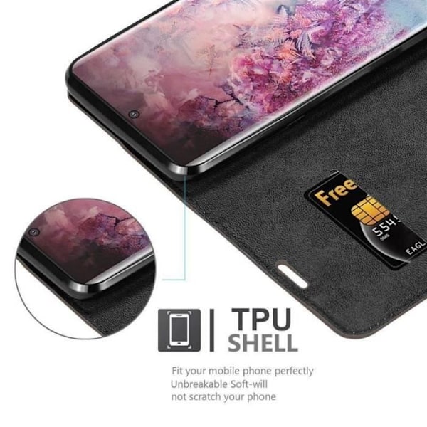 Fodral till Samsung Galaxy NOTE 10 PLUS - CADORABO - Brun - Imiterat läder - Magnetstängning - Ultratunn kastanj
