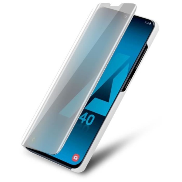 Coque - CADORABO - Samsung Galaxy A40 - Clear View - Skydd 360 grader - Silver Pengar