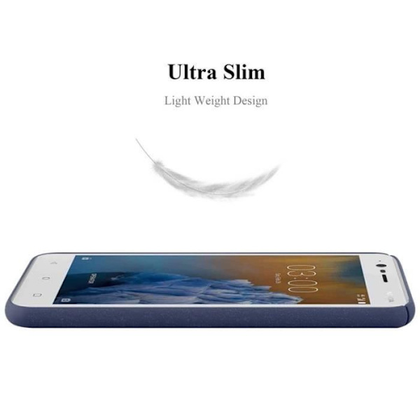 Coque - CADORABO - Nokia 3 2017 - Hårdt Beskyttelse - Mat Design - Blå Farve Blå