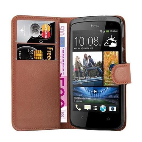 Fodral för HTC Desire 500 i NÖTBRUN brun