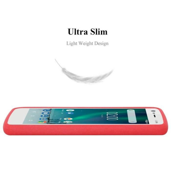 Cadorabo-fodral fungerar med Nokia 2 2017 i FROST RED - Stötsäker och reptålig TPU-silikonhölje - Ultratunt skyddande