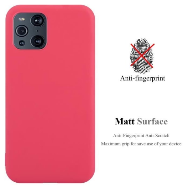 Coque - CADORABO - Oppo FIND X3 PRO - Candy Rouge - Silikon TPU - Stötskydd Candy Red